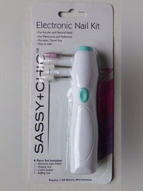 Sassy+chic Portable Electronic Nail Care Kit 4 piece set NEW!